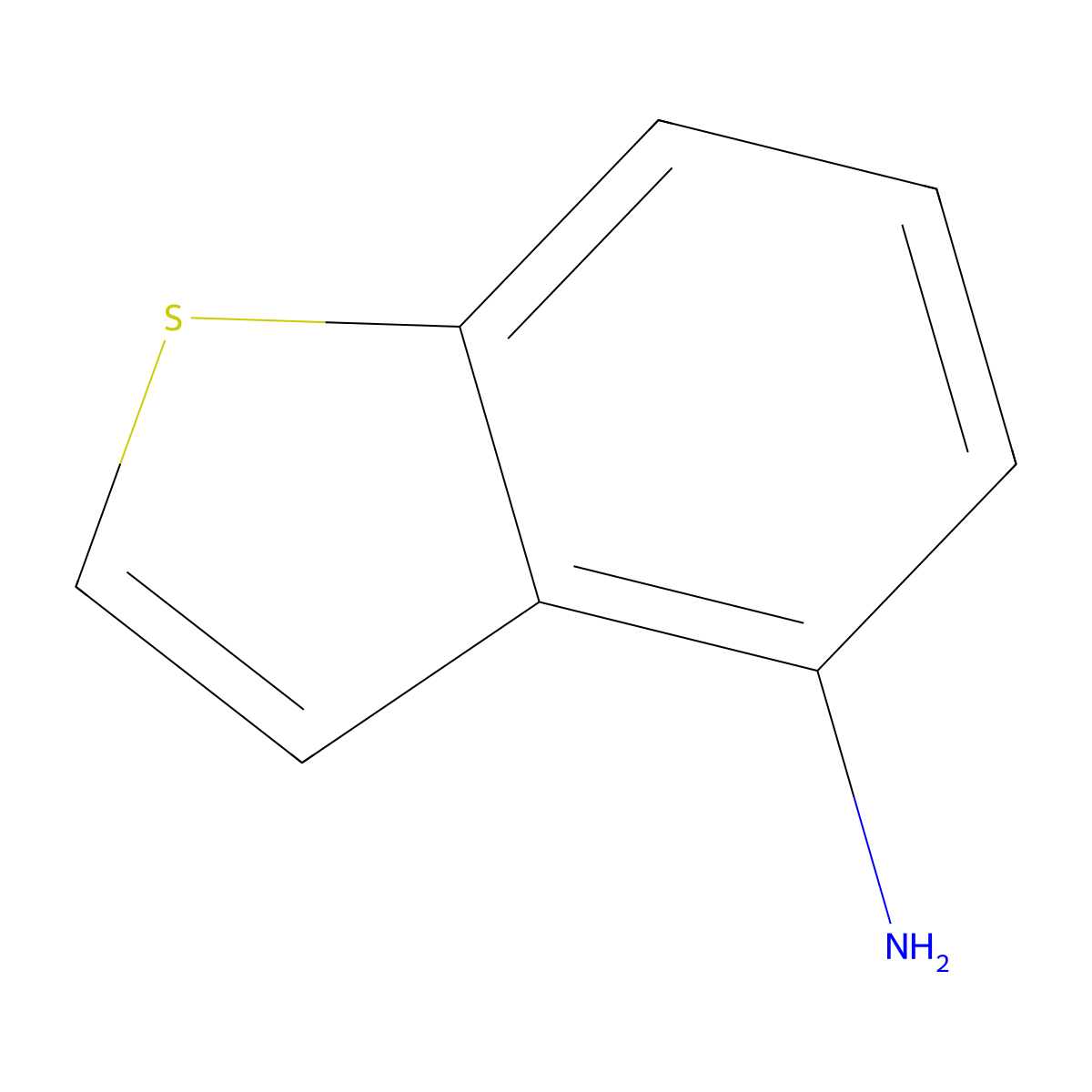 Benzo(b)thiophen-4-ylamine molecular structure, CAS 17402-83-4
