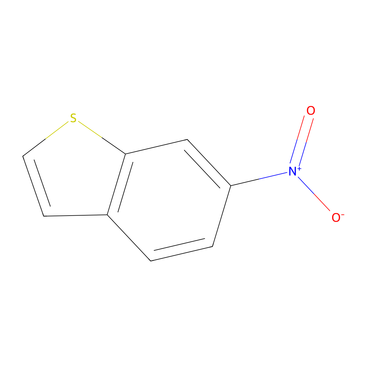 6-Nitro-benzo[b]thiophene molecular structure, CAS 17402-90-3