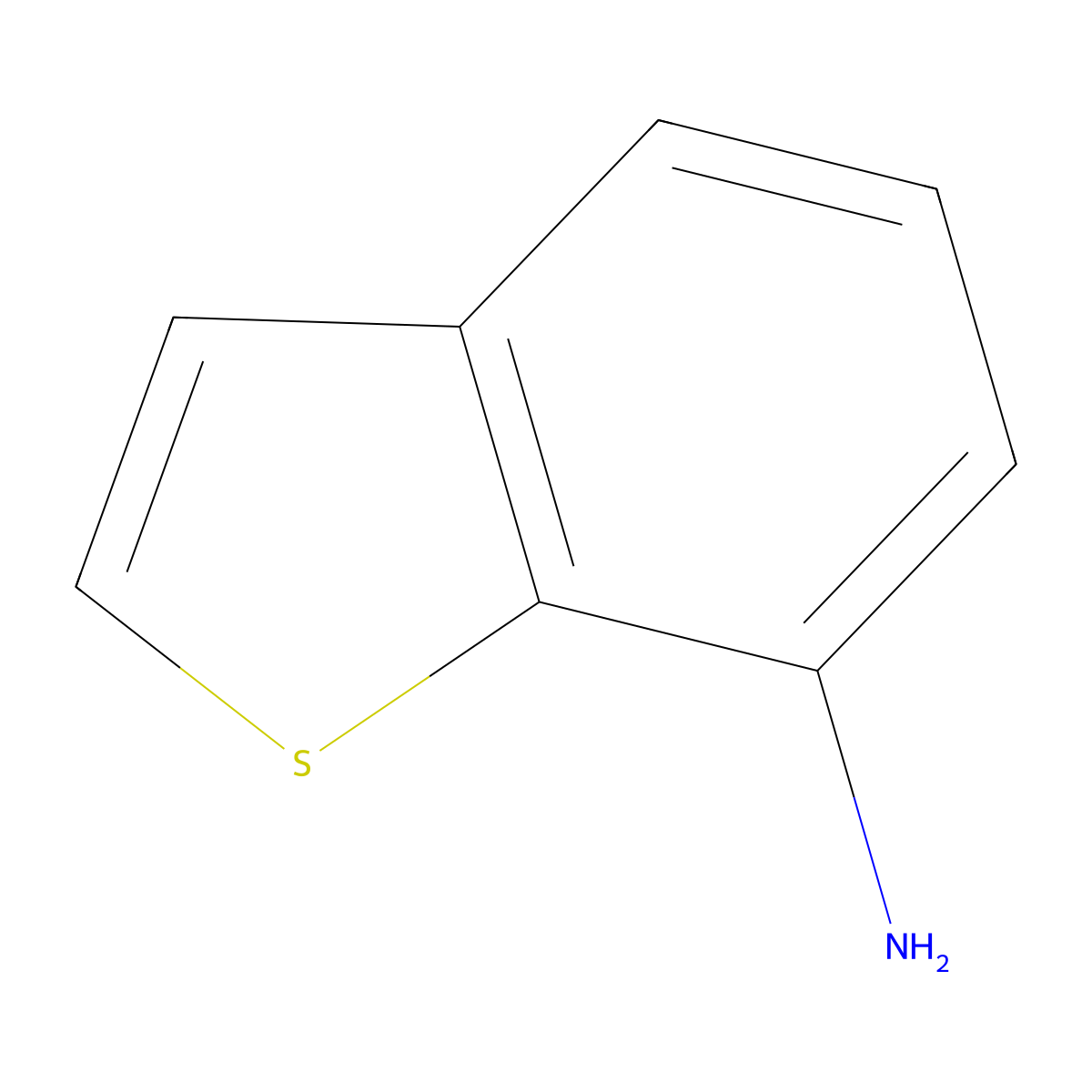 Benzo[b]thiophen-7-amine molecular structure, CAS 17402-91-4
