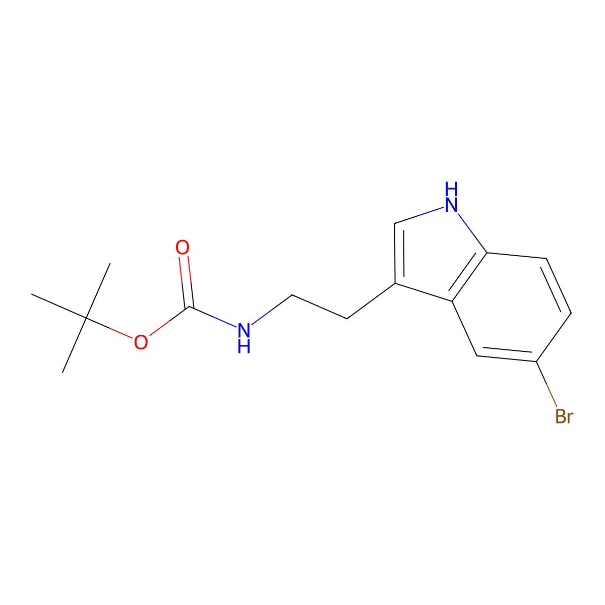 tert-Butyl (2-(5-bromo-1H-indol-3-yl)ethyl)carbamate molecular structure, CAS 174021-63-7