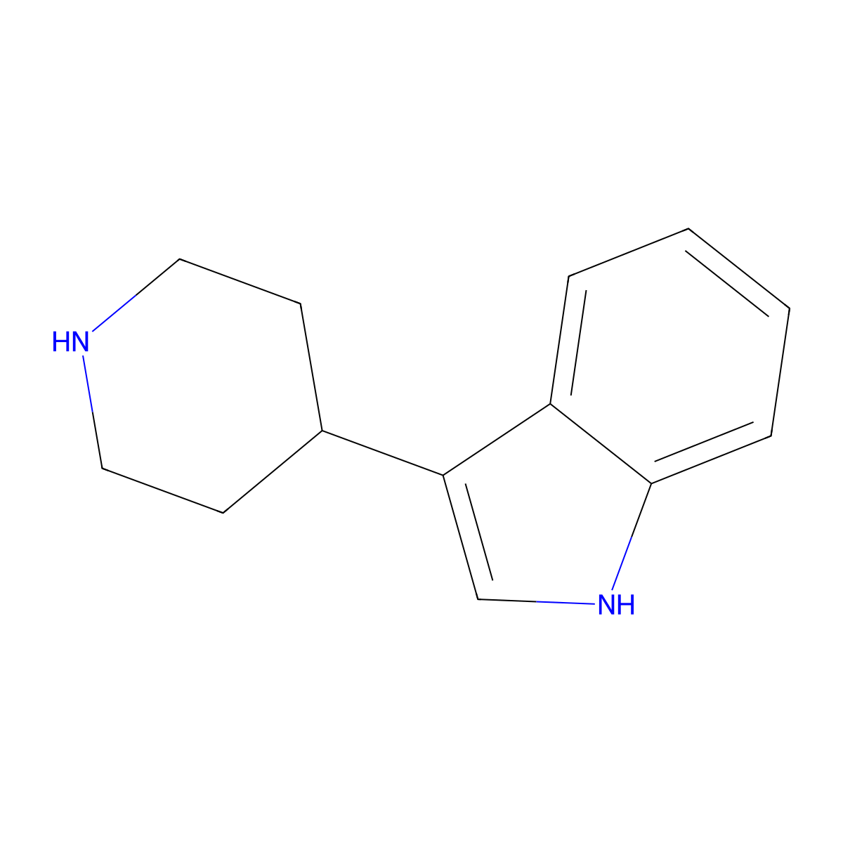 3-(4-Piperidinyl)-1H-indole molecular structure, CAS 17403-09-7