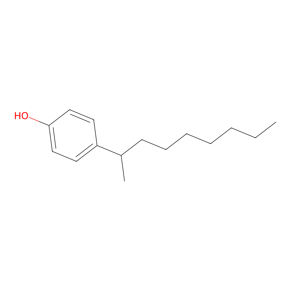 p-(1-Methyloctyl)phenol molecular structure, CAS 17404-66-9