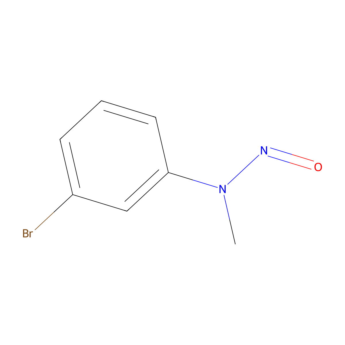 Aniline, m-bromo-N-methyl-N-nitroso- molecular structure, CAS 17405-06-0