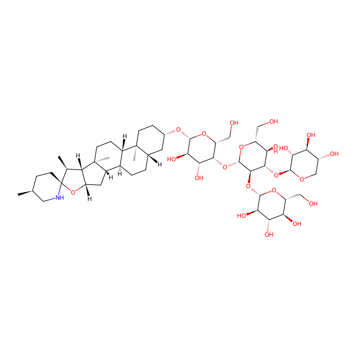 Tomatine molecular structure, CAS 17406-45-0