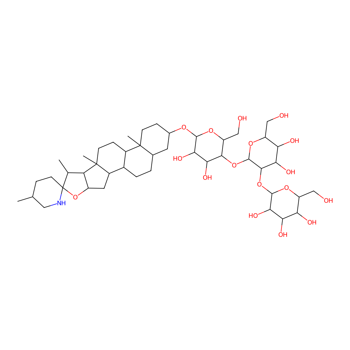beta-Tomatine molecular structure, CAS 17406-46-1