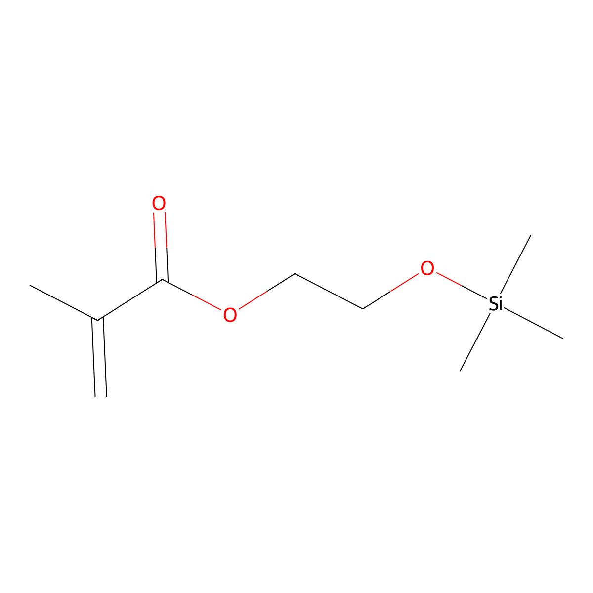 2-((Trimethylsilyl)oxy)ethyl methacrylate molecular structure, CAS 17407-09-9