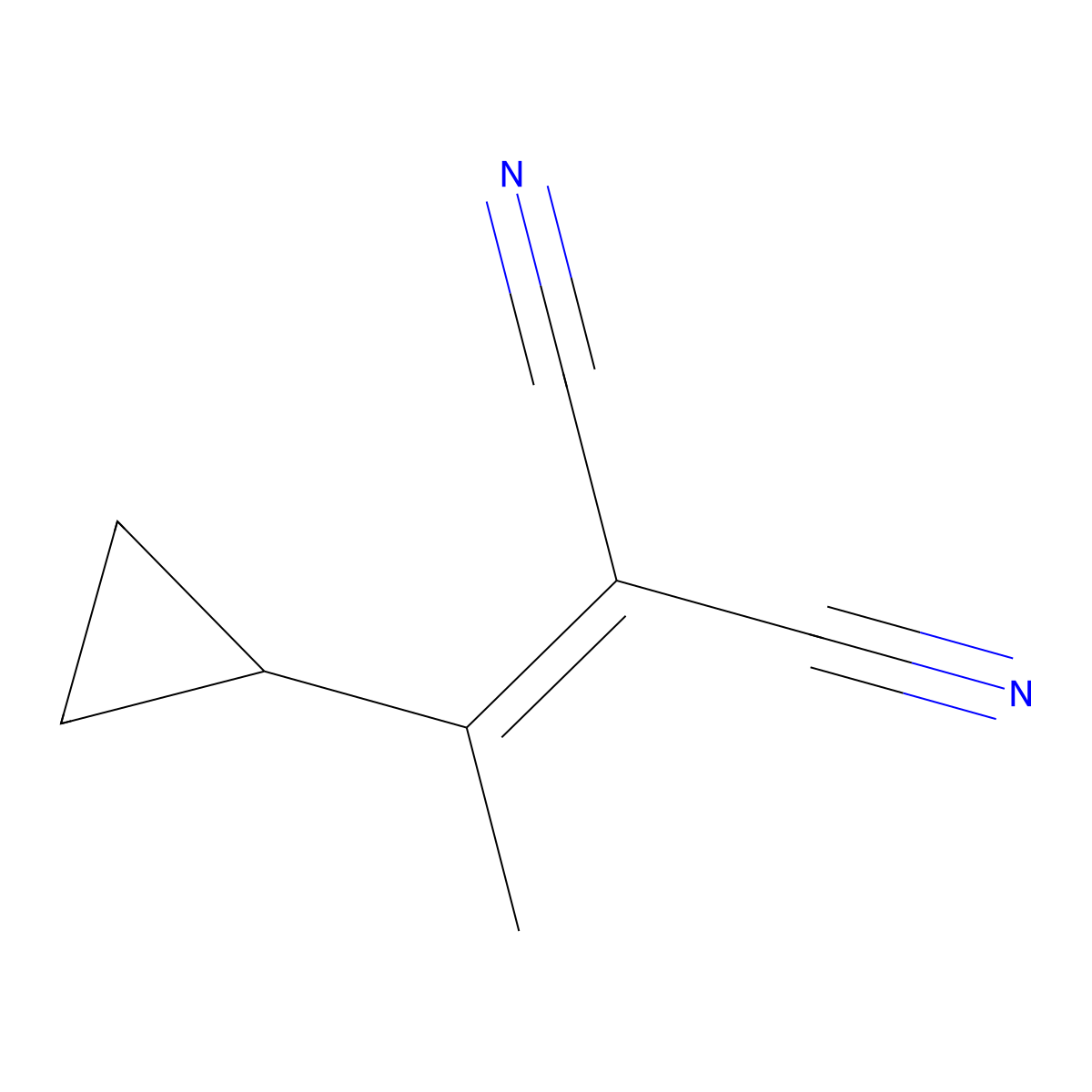 2-(1-Cyclopropylethylidene)malononitrile molecular structure, CAS 17407-30-6