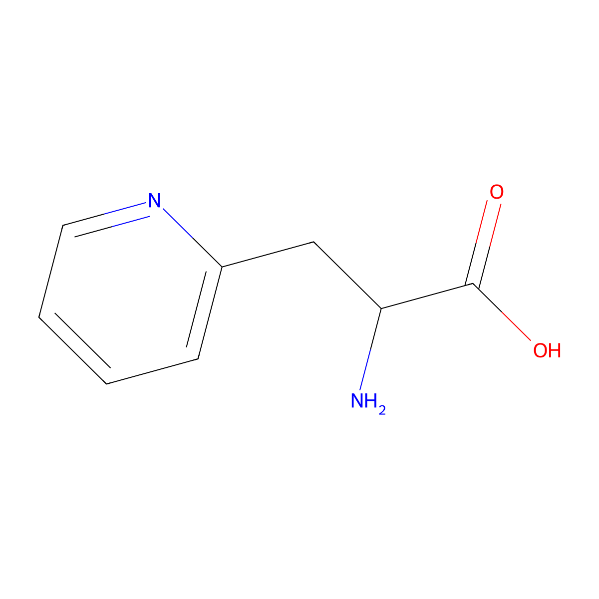 3-Pyridin-2-yl-L-alanine molecular structure, CAS 17407-39-5