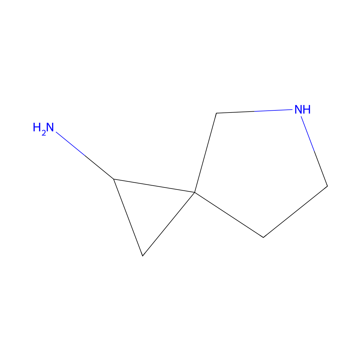 5-Azaspiro[2.4]heptan-1-amine molecular structure, CAS 174073-88-2