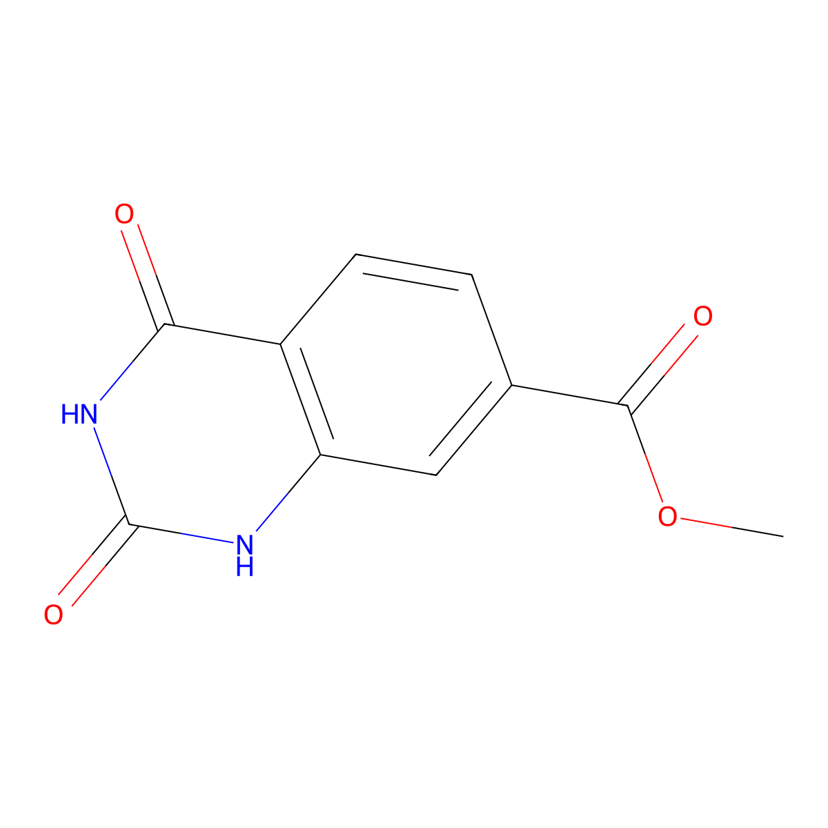 Methyl 2,4-dioxo-1,2,3,4-tetrahydroquinazoline-7-carboxylate molecular structure, CAS 174074-88-5