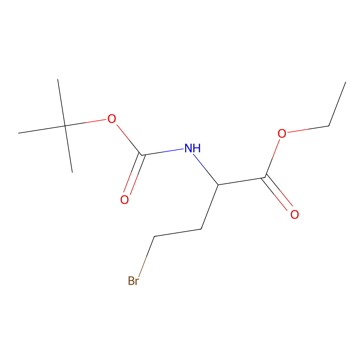 2-(Boc-amino)-4-bromobutyric acid ethyl ester molecular structure, CAS 174076-61-0