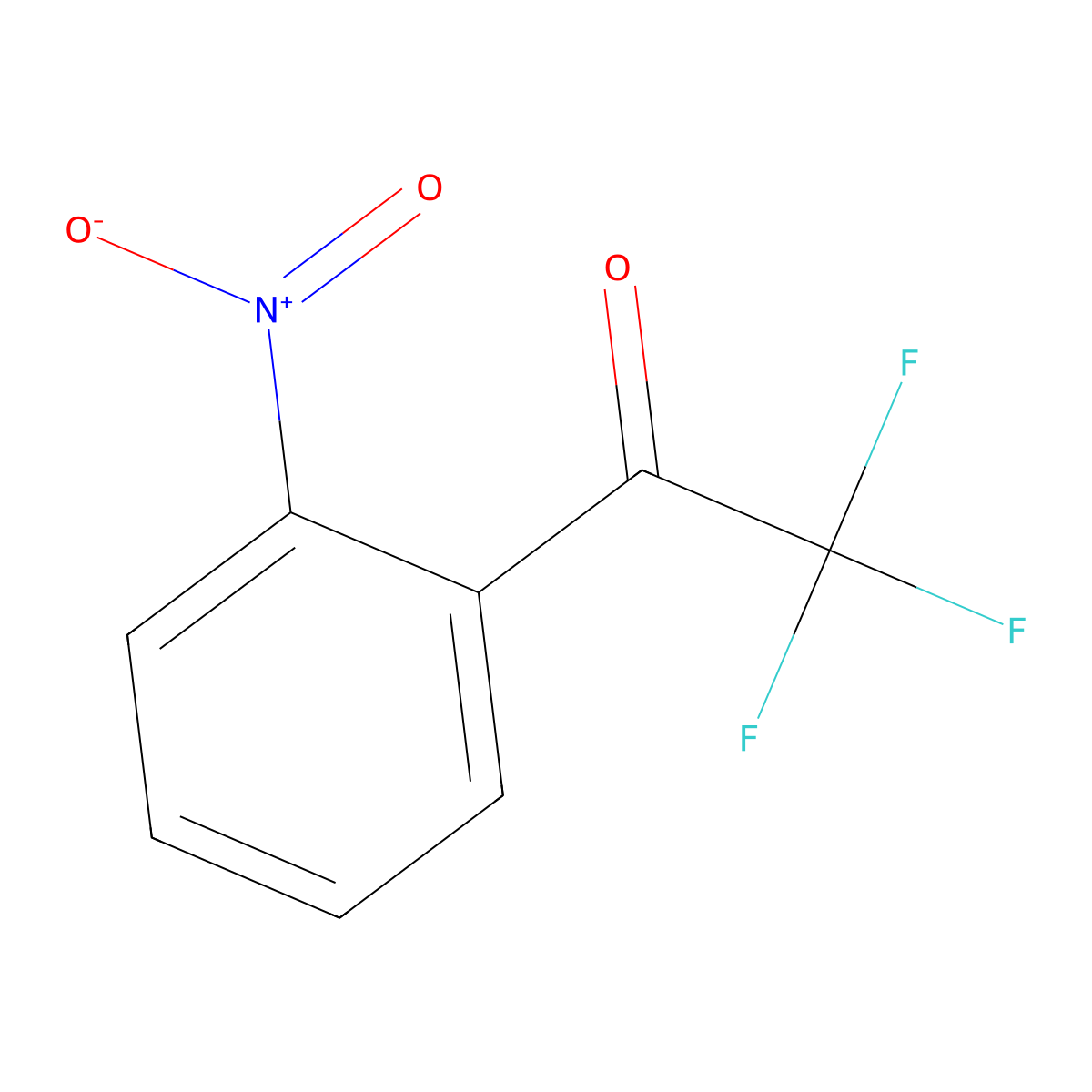 2,2,2-Trifluoro-1-(2-nitrophenyl)ethan-1-one molecular structure, CAS 17408-17-2