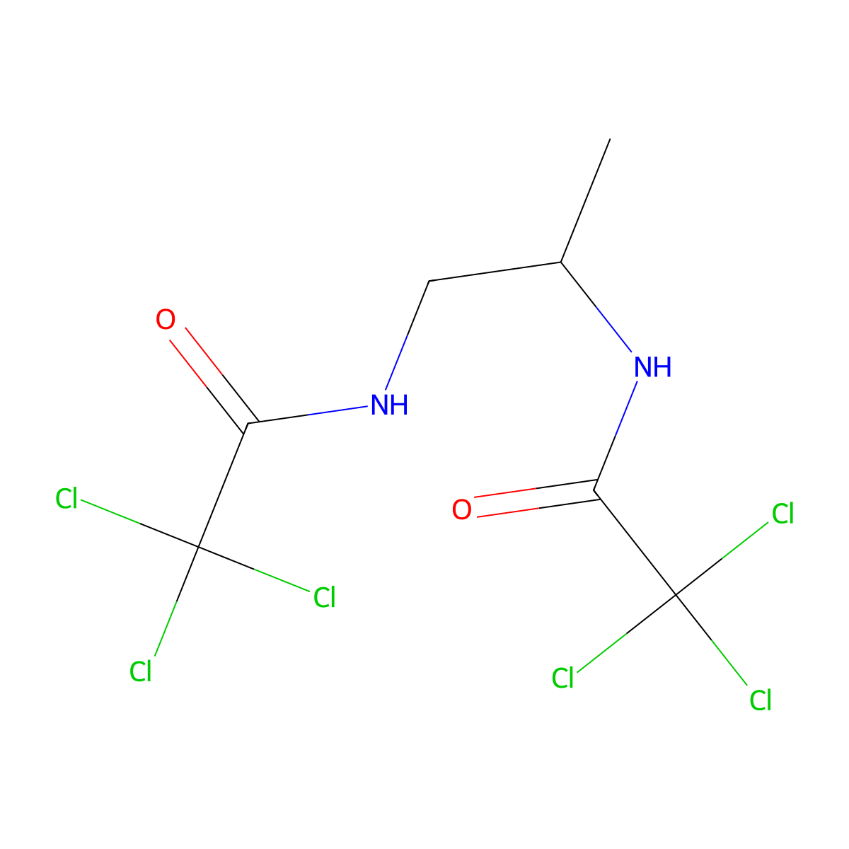 1,2-Bis(trichloroacetamido)propane molecular structure, CAS 17408-51-4