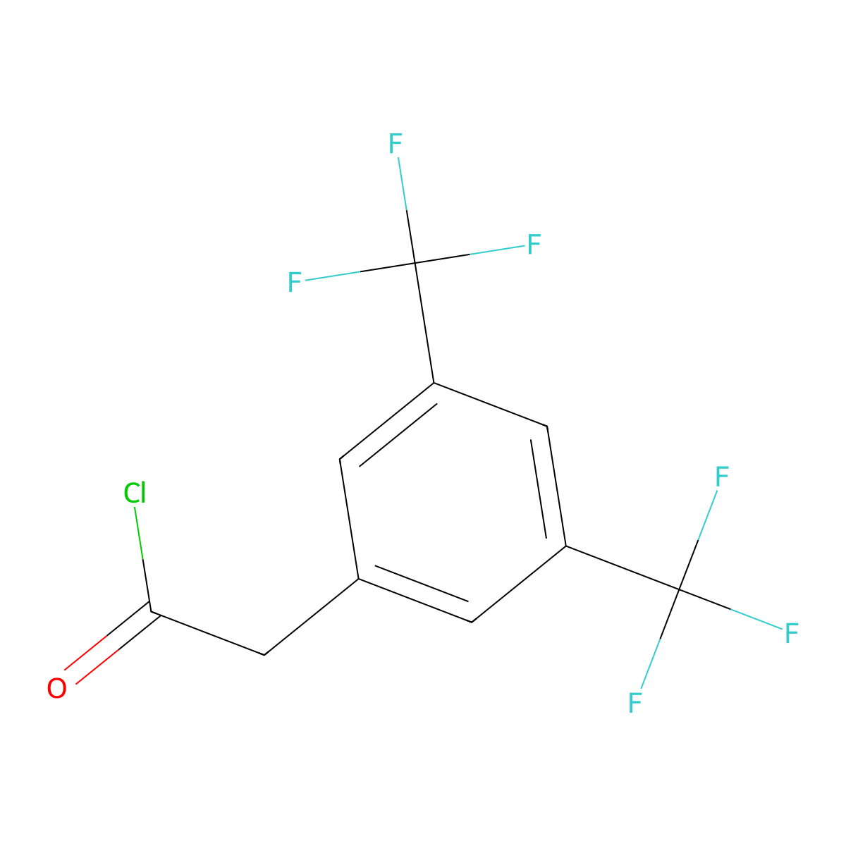 3,5-Bis(trifluoromethyl)phenylacetyl chloride molecular structure, CAS 174083-39-7