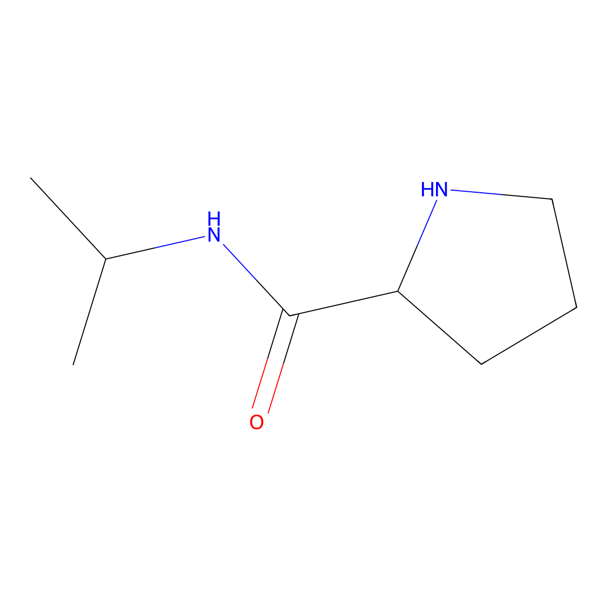 (S)-N-Isopropylpyrrolidine-2-carboxamide molecular structure, CAS 174089-62-4