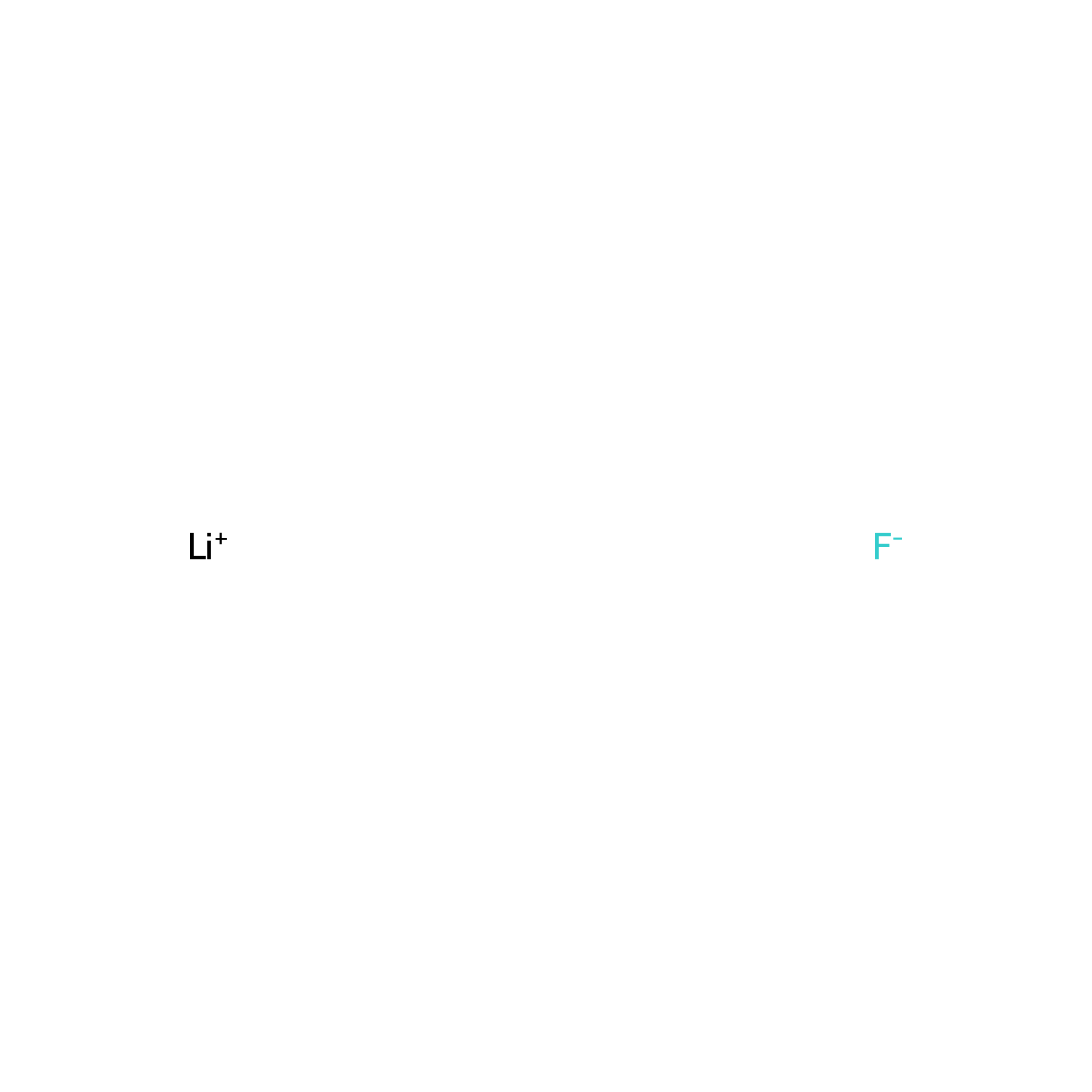 Lithium fluoride molecular structure, CAS 17409-87-9