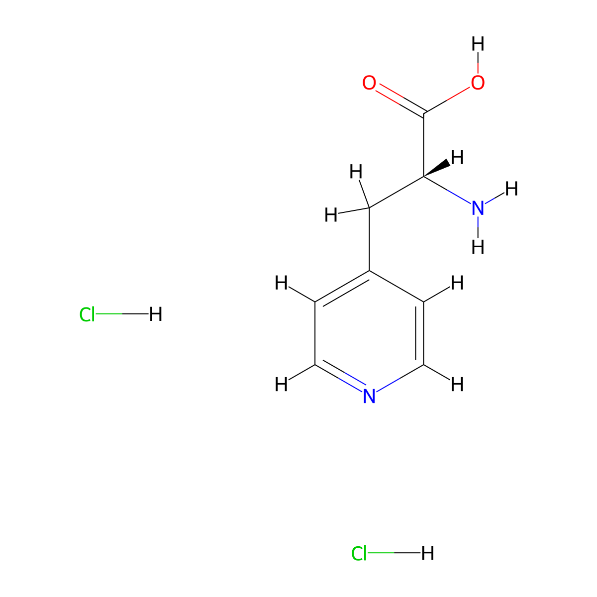 H-D-4-Pal-OH.2HCl molecular structure, CAS 174096-41-4