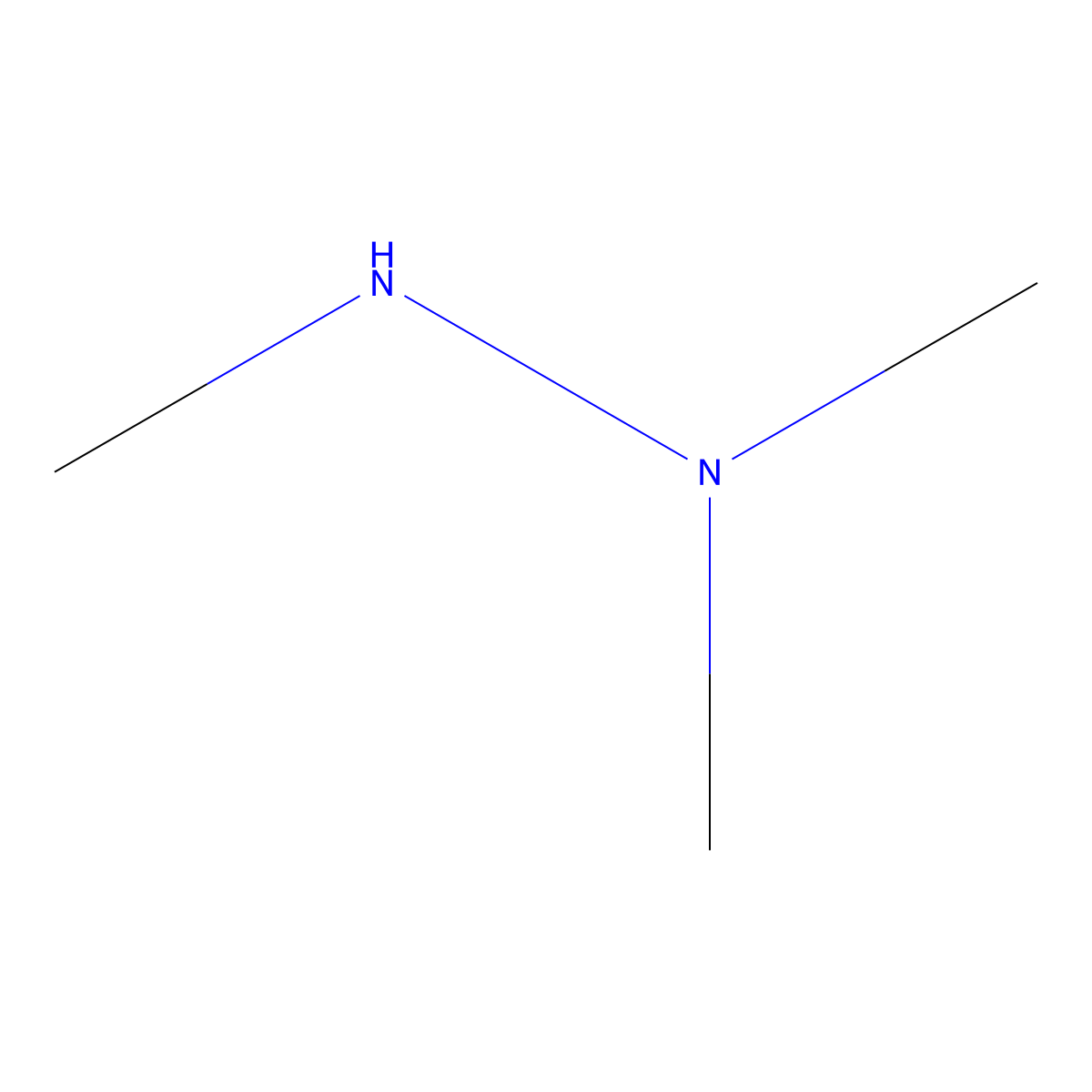 Trimethylhydrazine molecular structure, CAS 1741-01-1