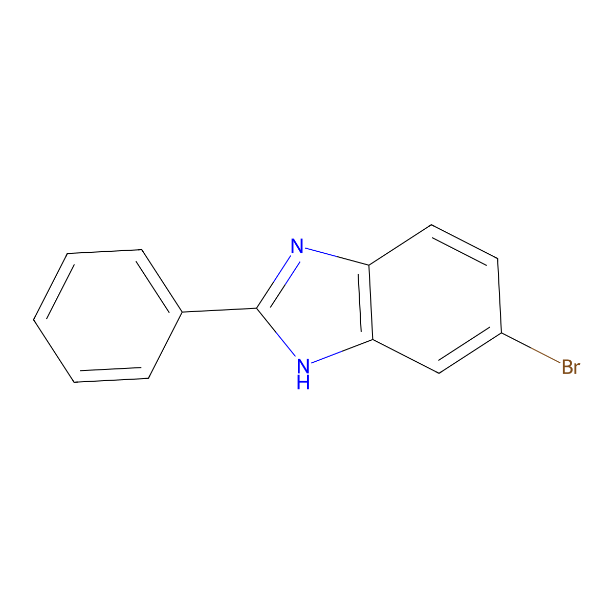 6-Bromo-2-phenyl-1H-benzimidazole molecular structure, CAS 1741-50-0