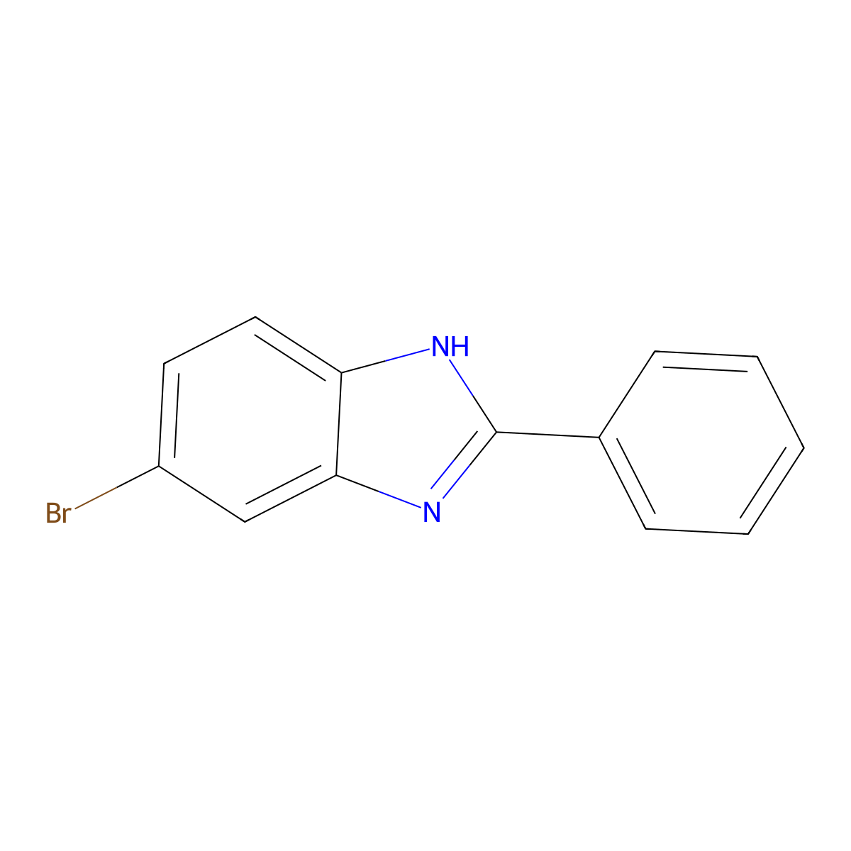 6-Bromo-2-phenyl-1H-benzimidazole molecular structure, CAS 1741-50-0