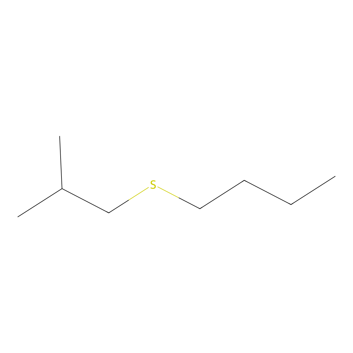 1-(2-Methylpropylsulfanyl)butane molecular structure, CAS 1741-85-1