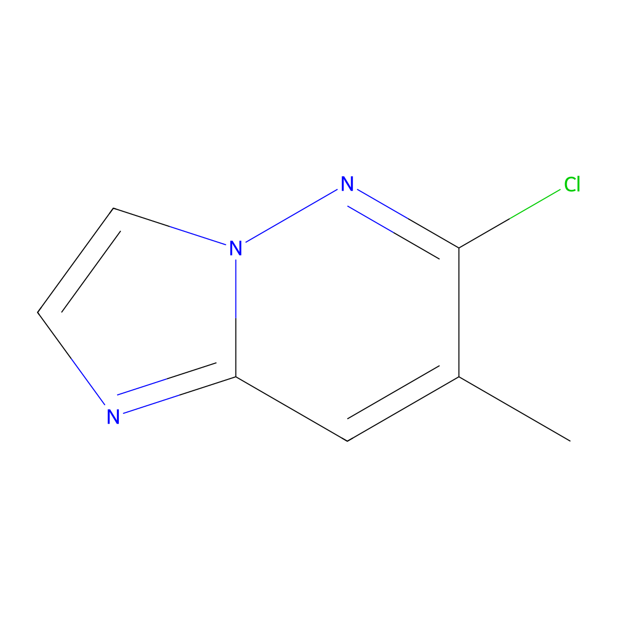 6-Chloro-7-methylimidazo[1,2-b]pyridazine molecular structure, CAS 17412-19-0