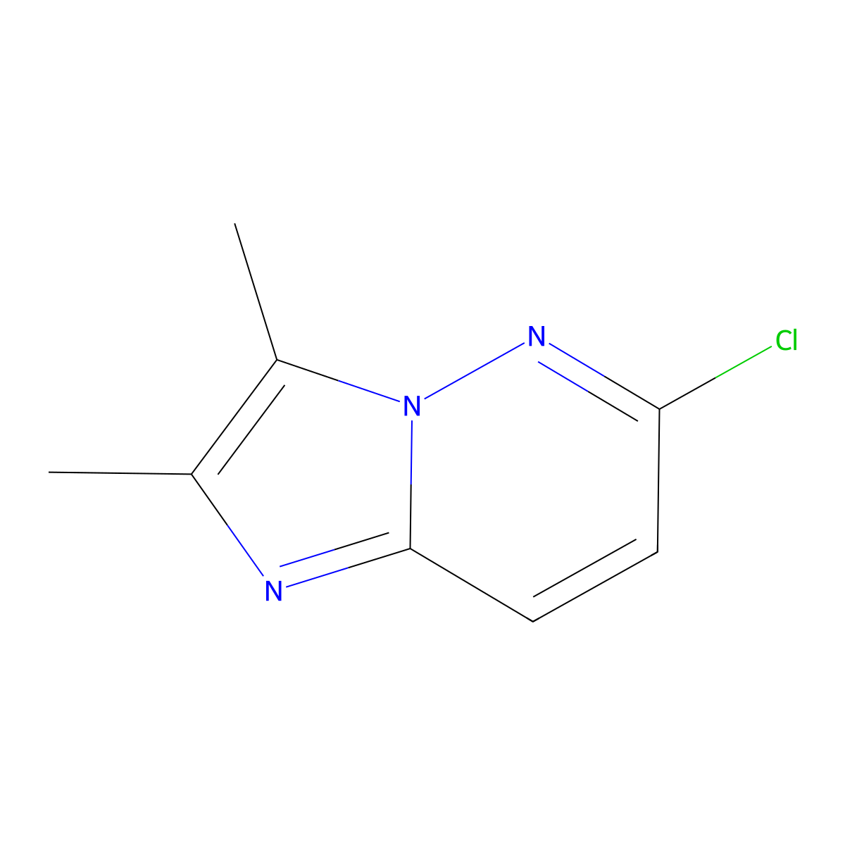 6-Chloro-2,3-dimethylimidazo[1,2-b]pyridazine molecular structure, CAS 17412-26-9
