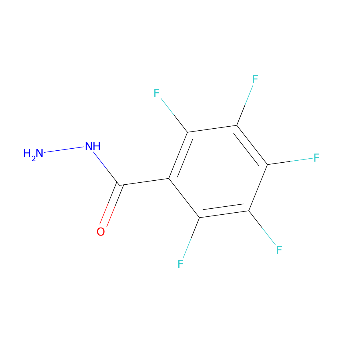 2,3,4,5,6-Pentafluorobenzohydrazide molecular structure, CAS 17413-01-3