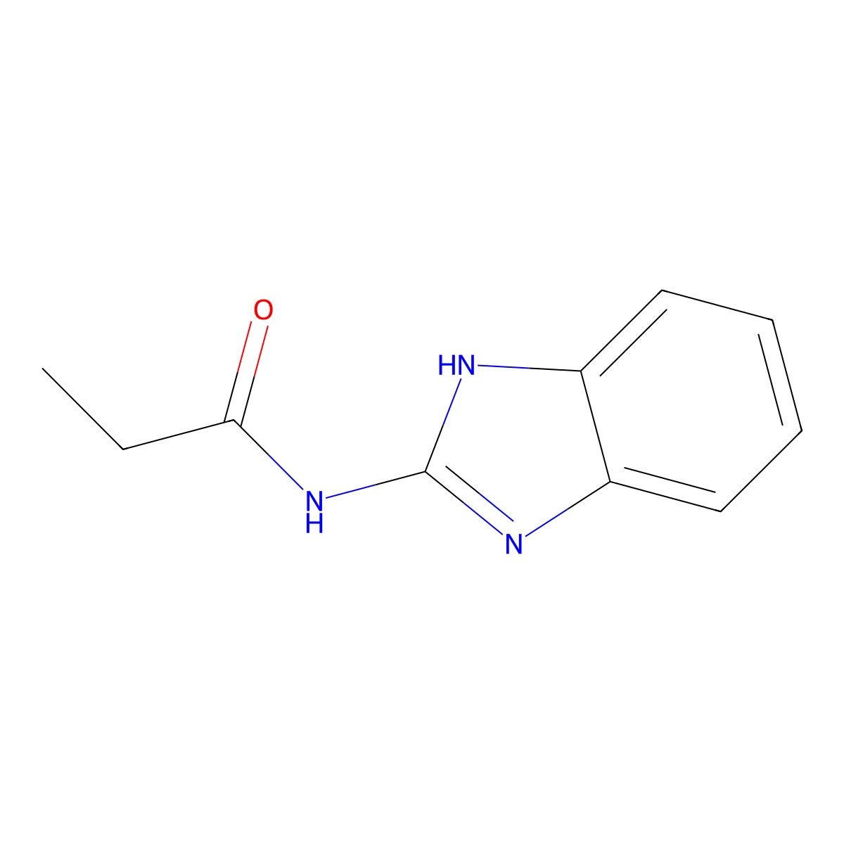 N-(1H-1,3-benzodiazol-2-yl)propanamide molecular structure, CAS 17413-08-0