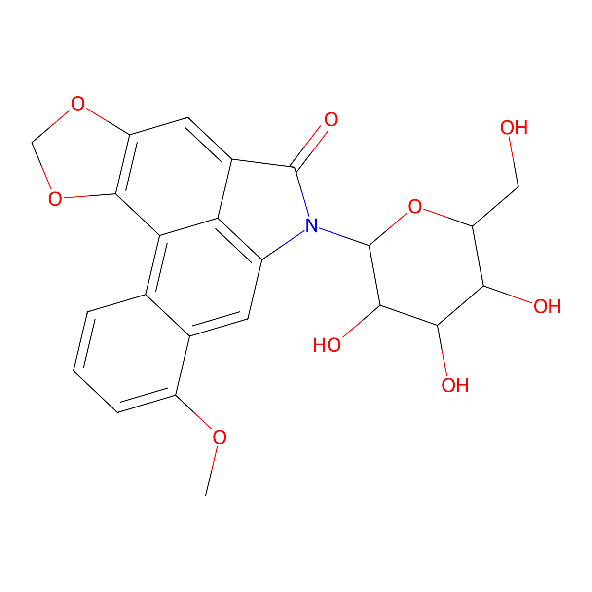 Aristololactam-glucoside molecular structure, CAS 17413-41-1