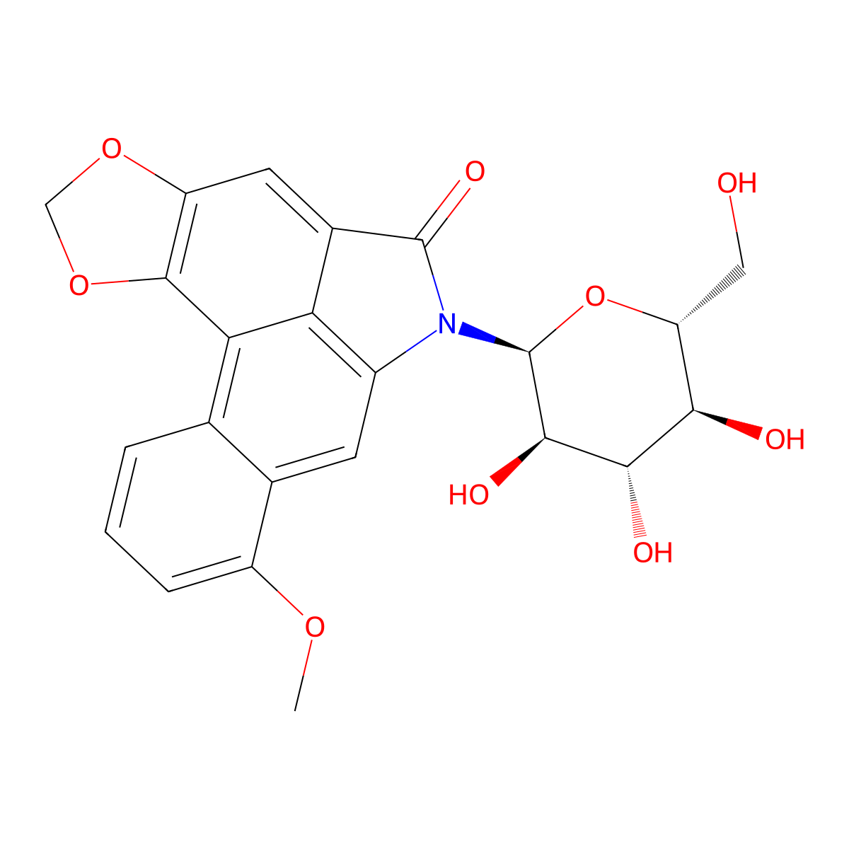 Aristololactam-glucoside molecular structure, CAS 17413-41-1