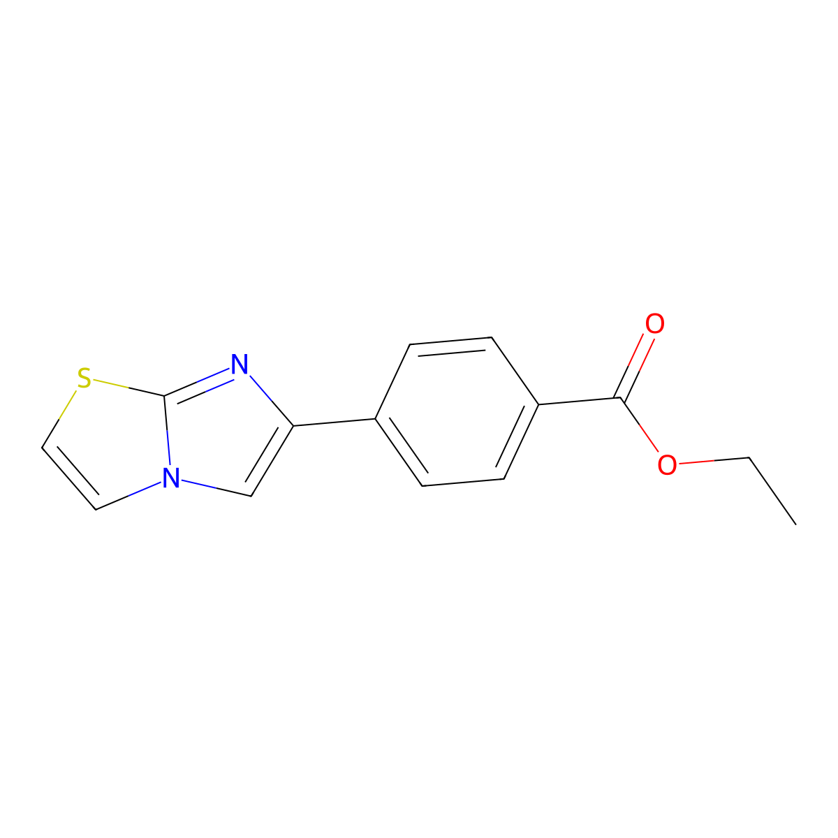 Ethyl 4-imidazo[2,1-b][1,3]thiazol-6-ylbenzoate molecular structure, CAS 174133-98-3