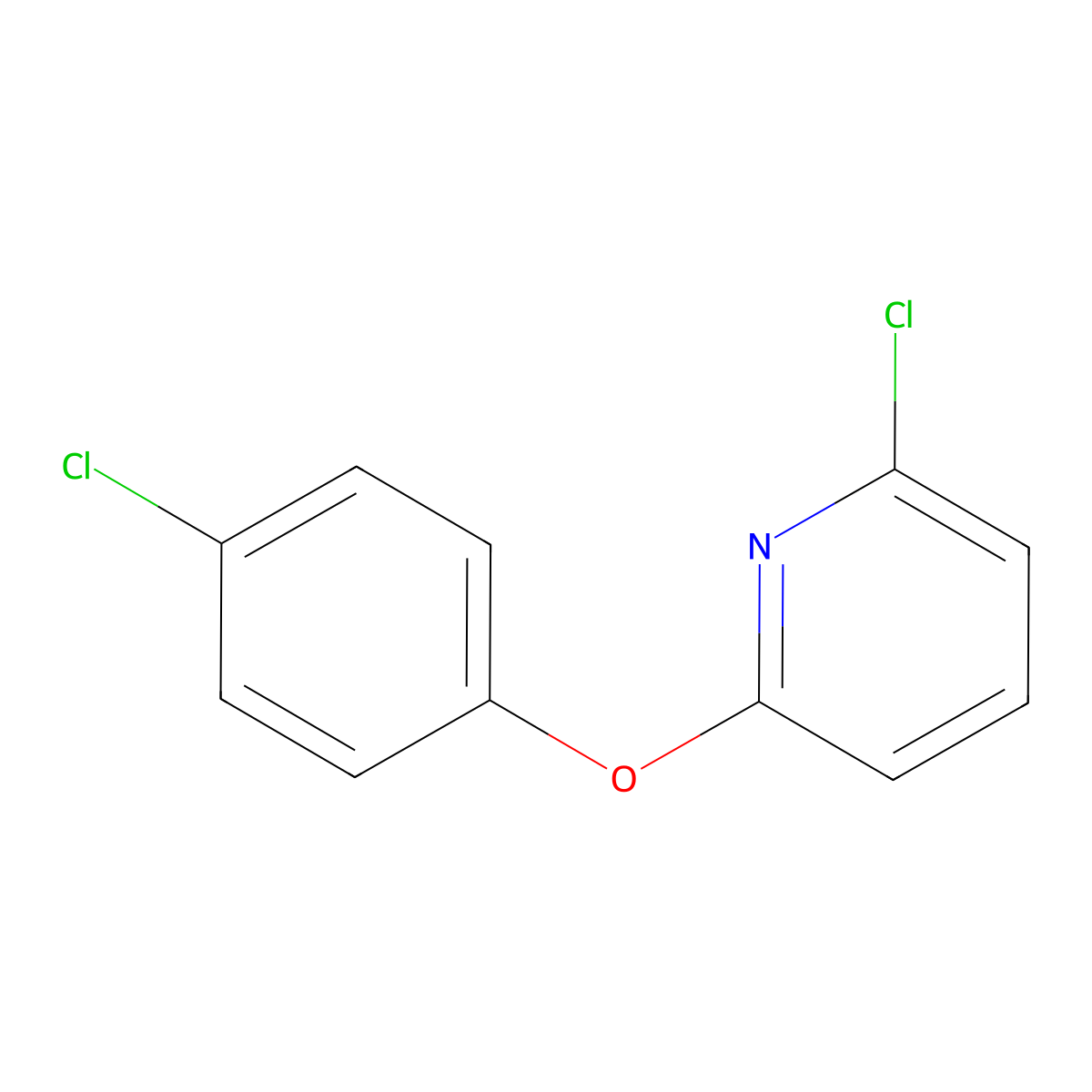 2-Chloro-6-(4-chlorophenoxy)pyridine molecular structure, CAS 174134-67-9