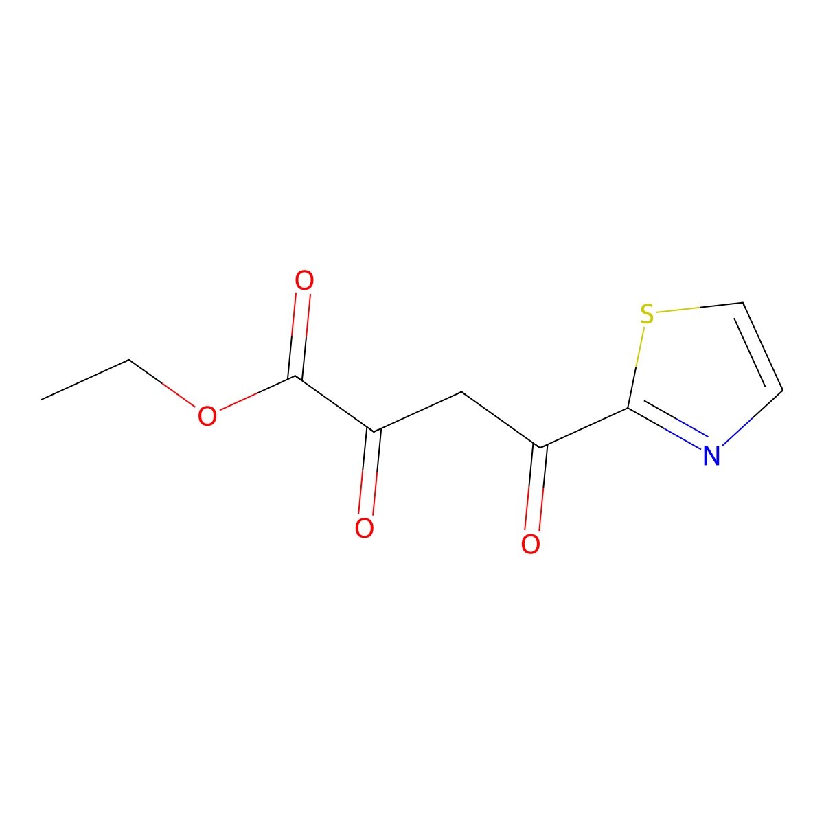 2,4-Dioxo-4-thiazol-2-yl-butyric acid ethyl ester molecular structure, CAS 174139-52-7