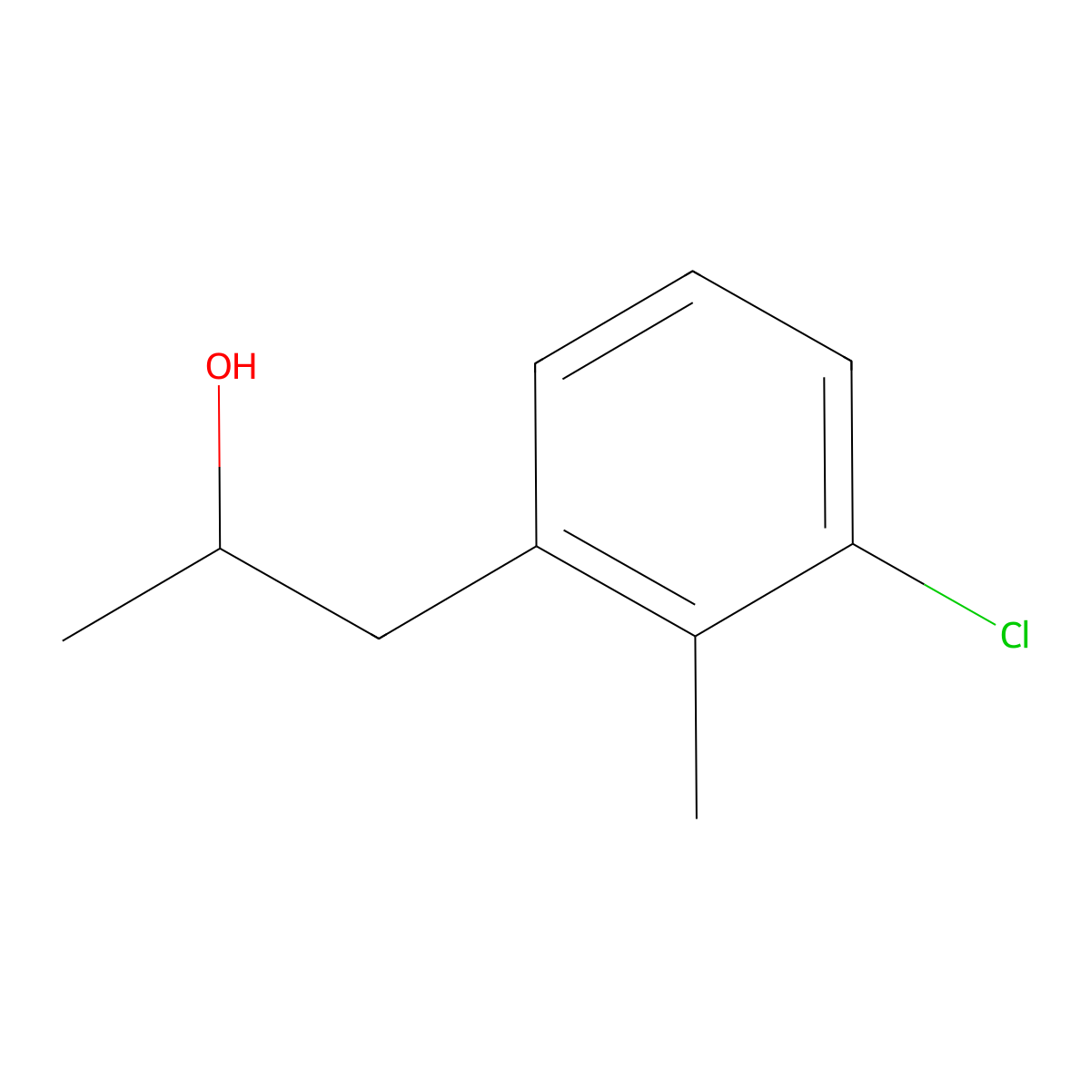 1-(3-Chloro-2-methylphenyl)propan-2-ol molecular structure, CAS 174150-19-7
