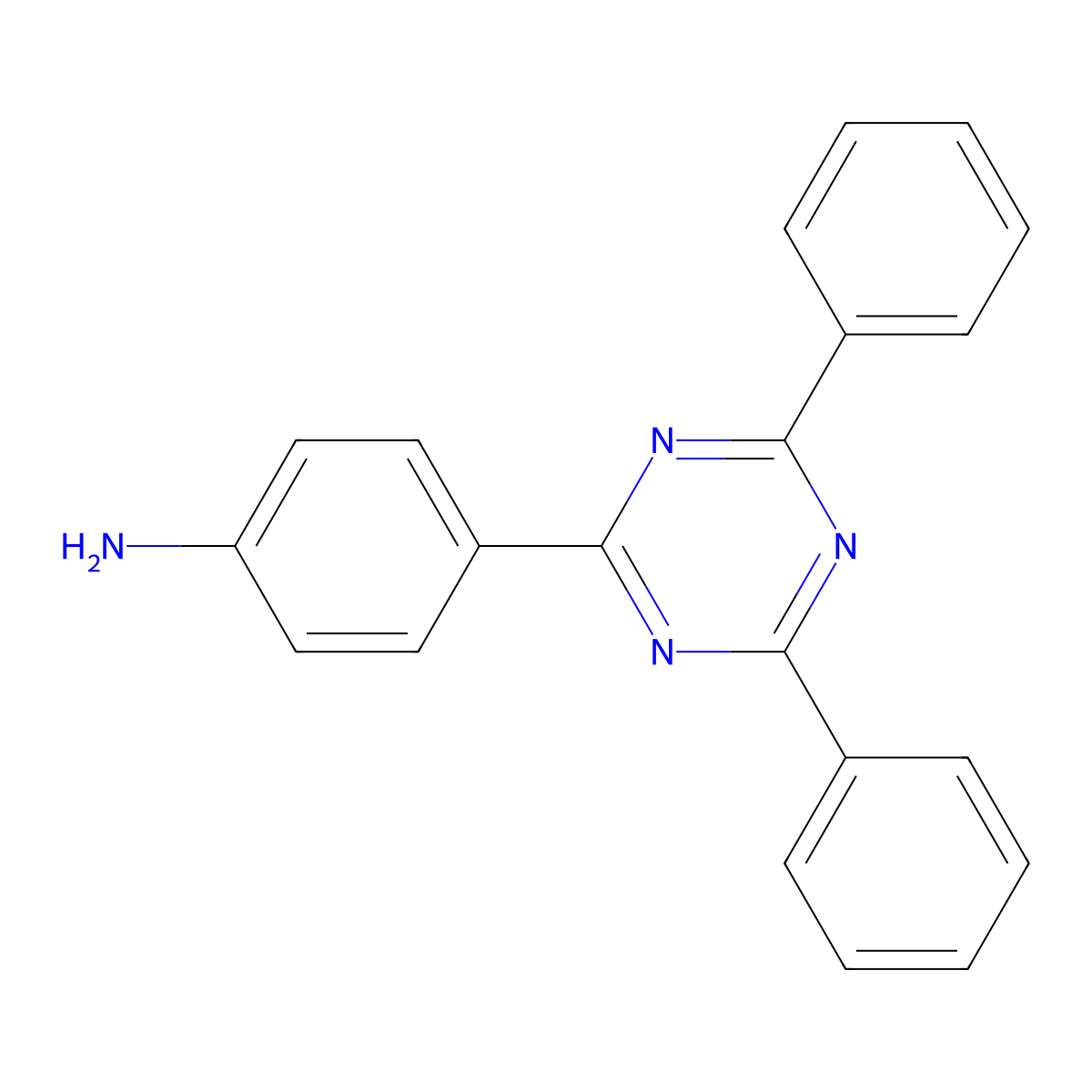 4-(4,6-Diphenyl-1,3,5-triazin-2-yl)aniline molecular structure, CAS 174152-47-7