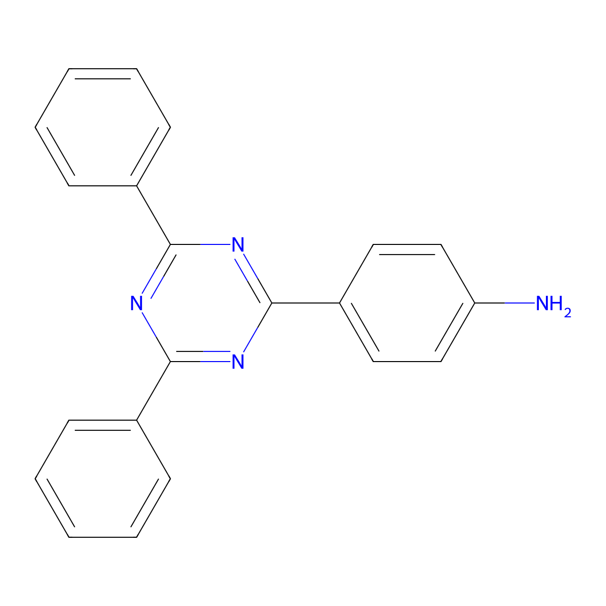 4-(4,6-Diphenyl-1,3,5-triazin-2-yl)aniline molecular structure, CAS 174152-47-7