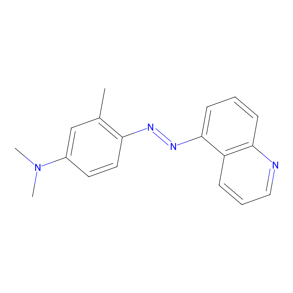 5-((4-(Dimethylamino)-o-tolyl)azo)quinoline molecular structure, CAS 17416-21-6