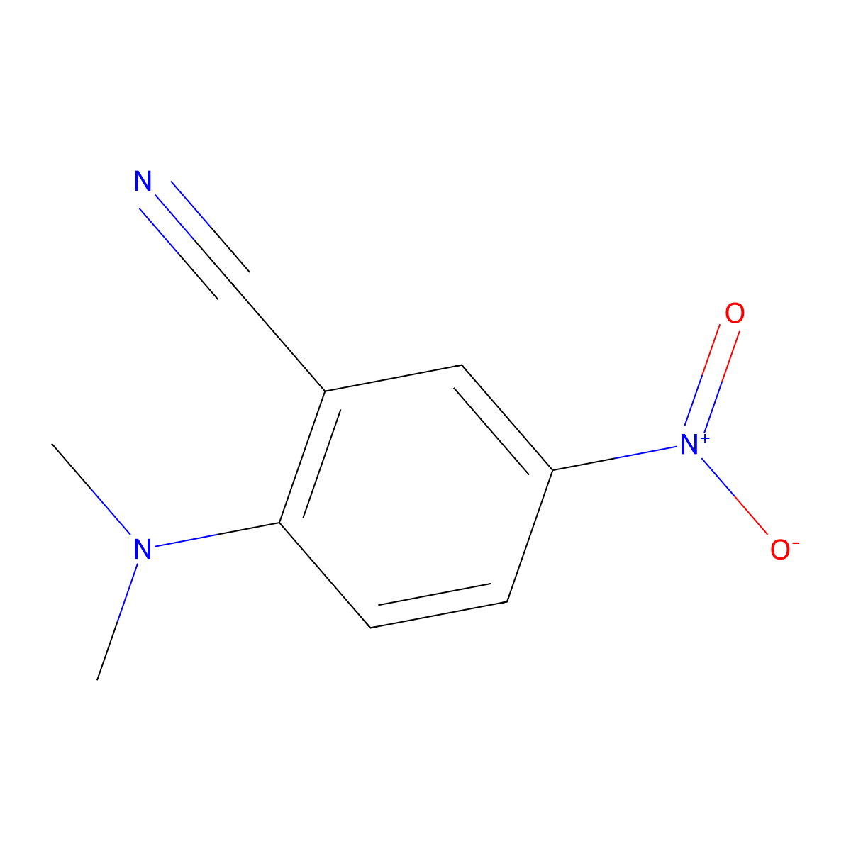 2-(Dimethylamino)-5-nitrobenzonitrile molecular structure, CAS 17417-10-6