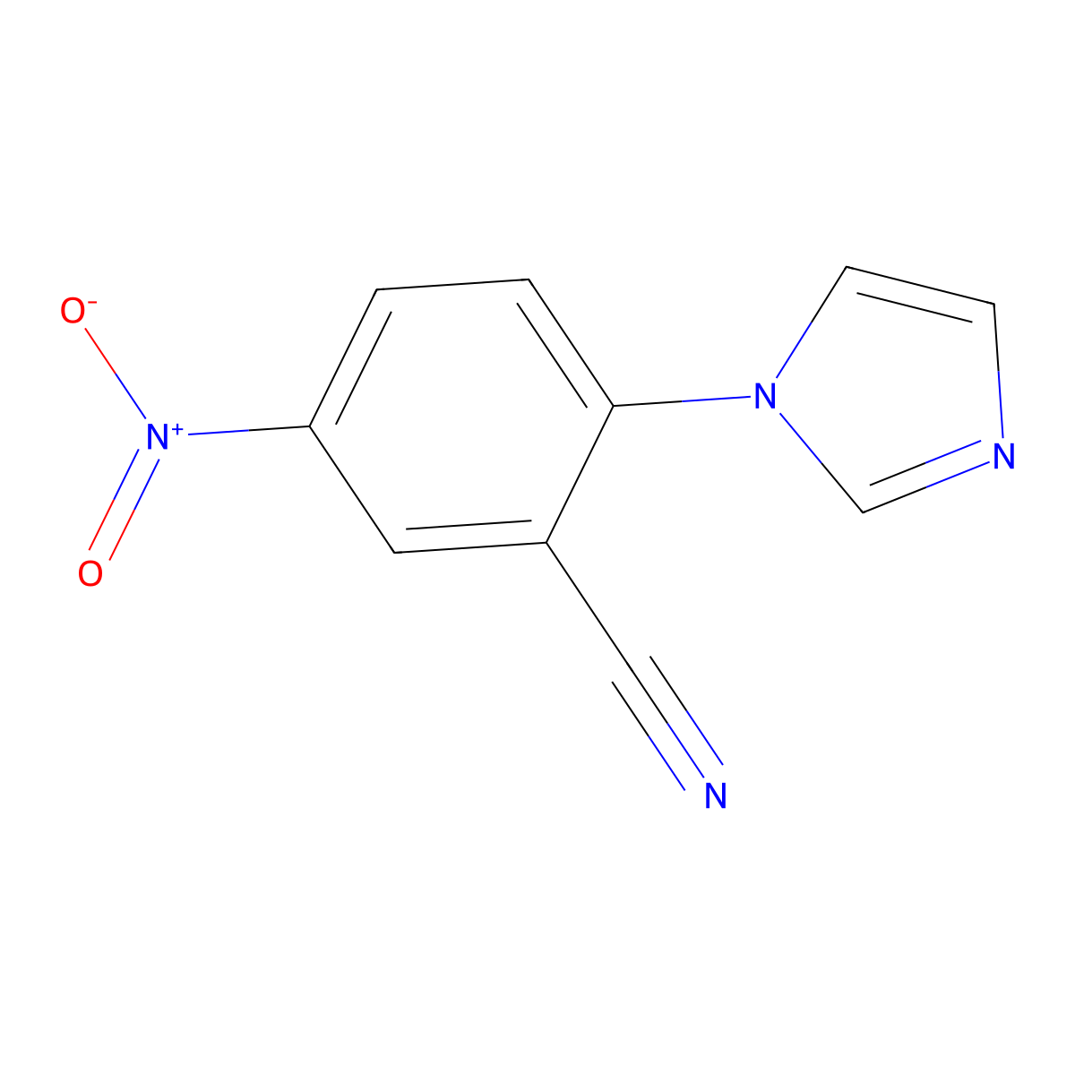 2-(1H-imidazol-1-yl)-5-nitrobenzonitrile molecular structure, CAS 17417-11-7