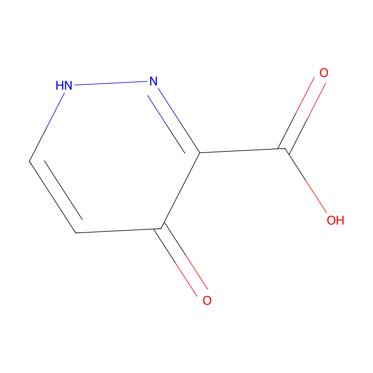 4-Oxo-1,4-dihydropyridazine-3-carboxylic acid molecular structure, CAS 17417-55-9