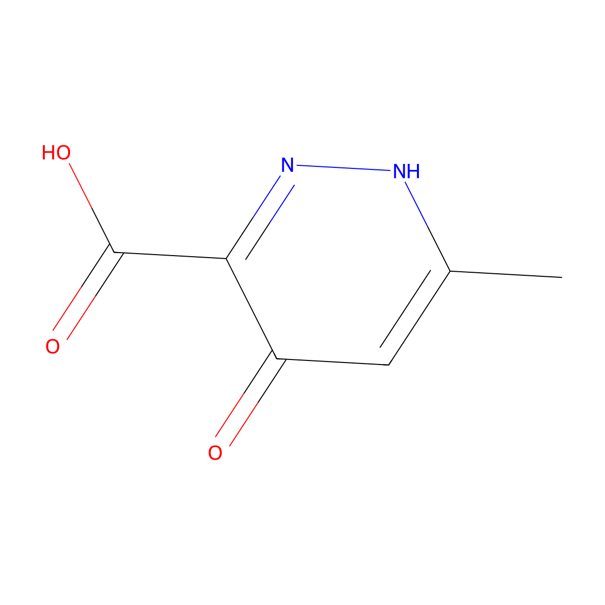 6-Methyl-4-oxo-1,4-dihydropyridazine-3-carboxylic acid molecular structure, CAS 17417-56-0