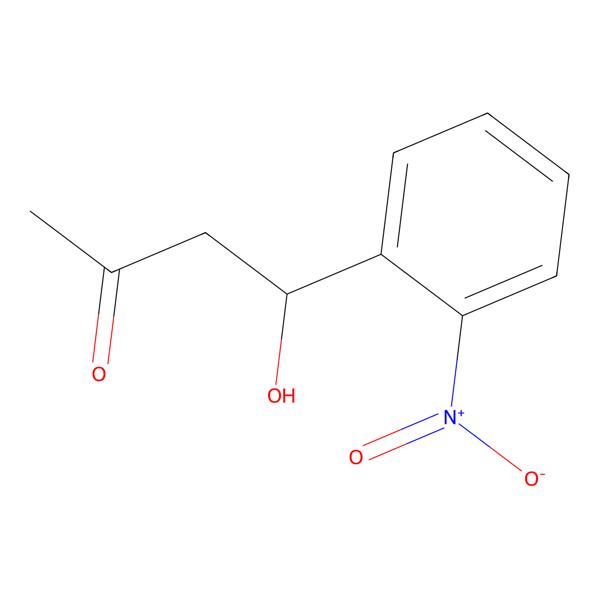 4-Hydroxy-4-(2-nitrophenyl)butan-2-one molecular structure, CAS 17418-09-6
