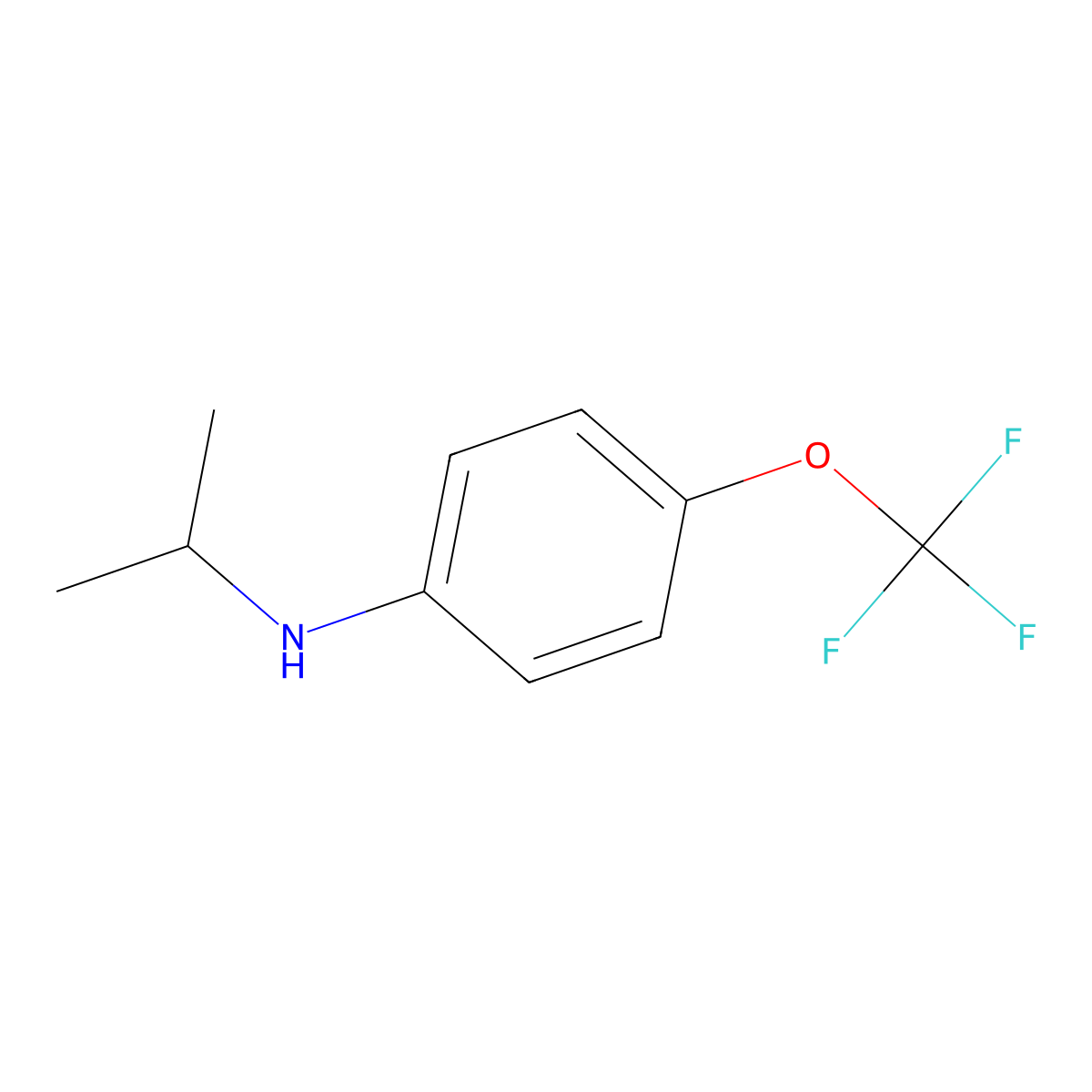 N-isopropyl-4-(trifluoromethoxy)aniline molecular structure, CAS 174181-16-9