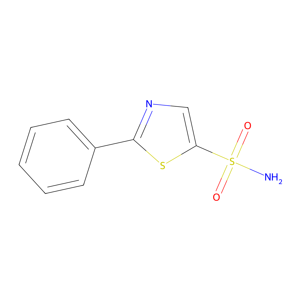 2-Phenyl-1,3-thiazole-5-sulfonamide molecular structure, CAS 174183-78-9