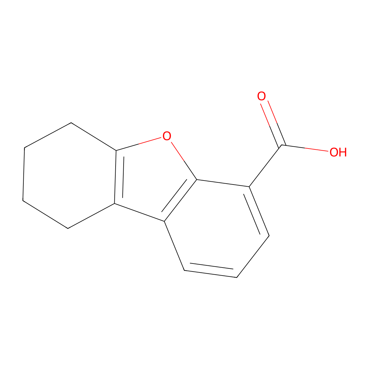 8-Oxatricyclo[7.4.0.0,2,7]trideca-1(9),2,4,6-tetraene-6-carboxylic acid molecular structure, CAS 174186-43-7