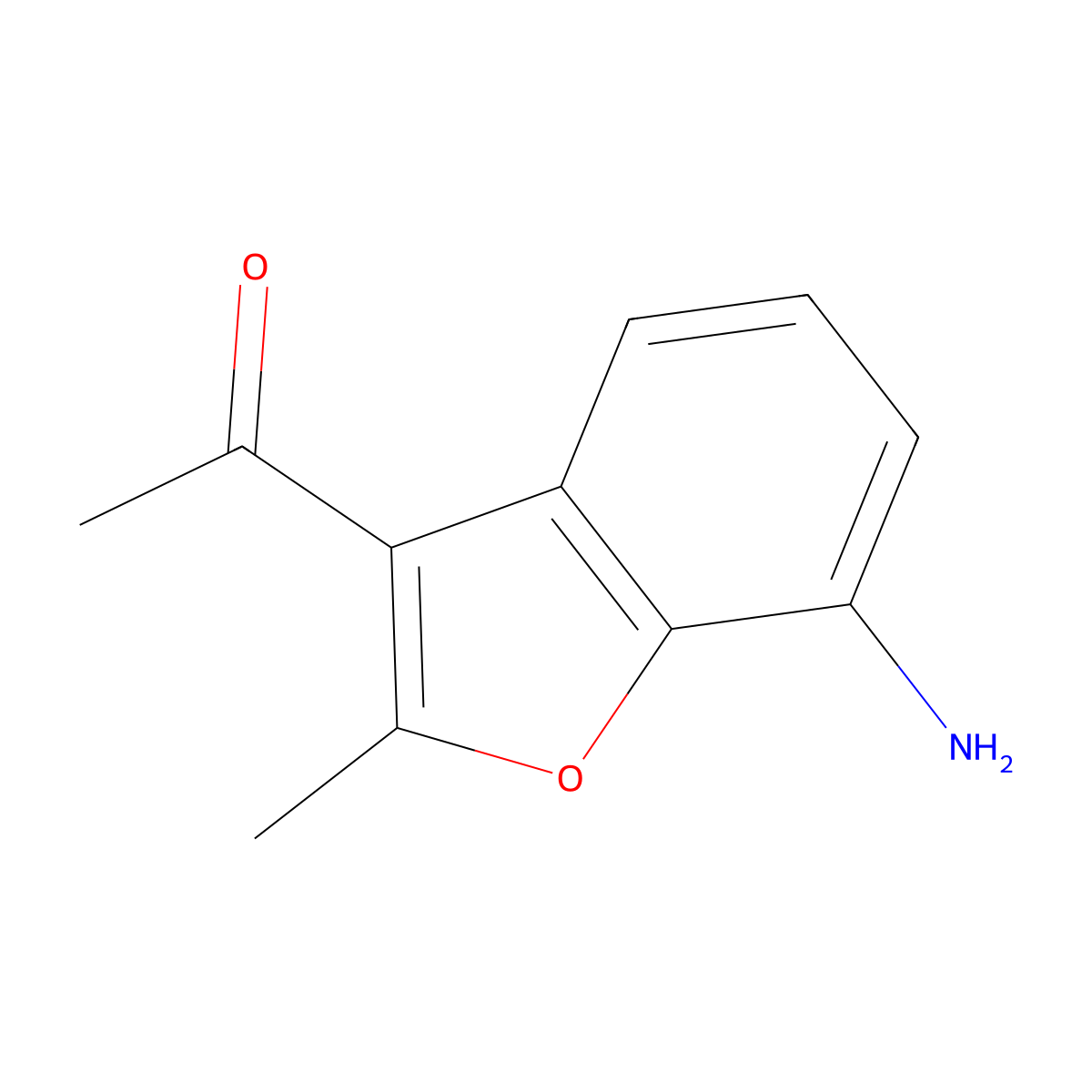 1-(7-Amino-2-methyl-1-benzofuran-3-yl)ethanone molecular structure, CAS 174186-83-5