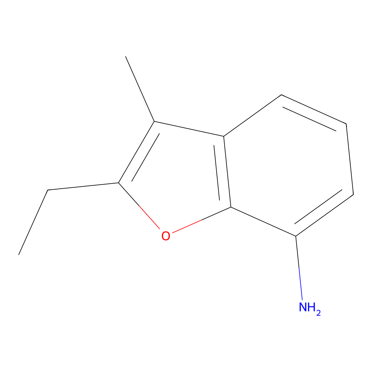 (2-Ethyl-3-methyl-1-benzofuran-7-yl)amine molecular structure, CAS 174186-96-0