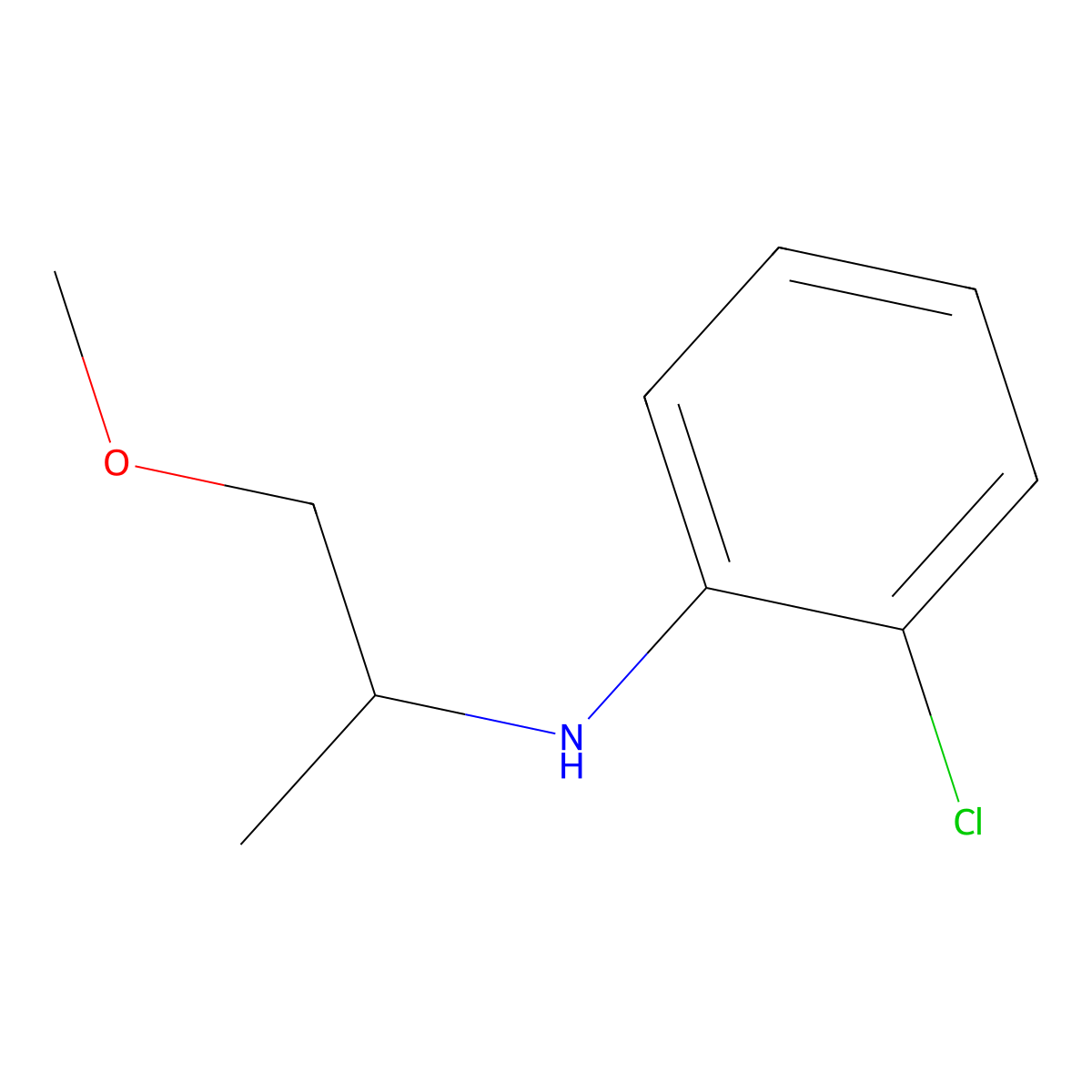 2-chloro-N-(1-methoxypropan-2-yl)aniline molecular structure, CAS 174197-38-7