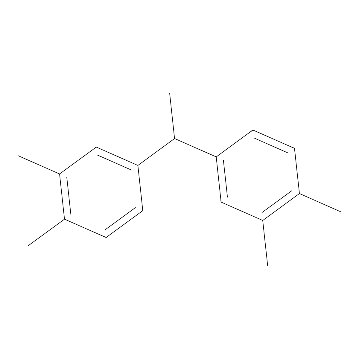1,1-Bis(3,4-dimethylphenyl)ethane molecular structure, CAS 1742-14-9